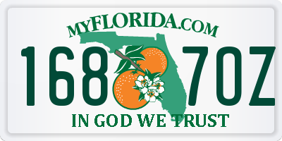 FL license plate 1687OZ