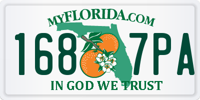 FL license plate 1687PA