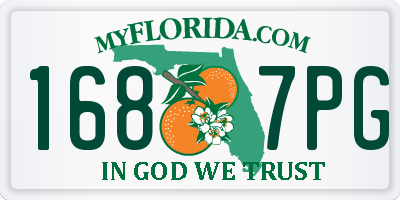 FL license plate 1687PG