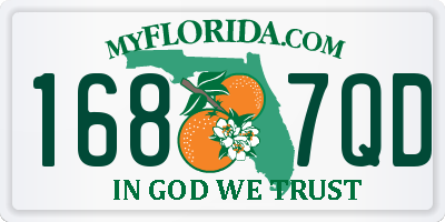 FL license plate 1687QD