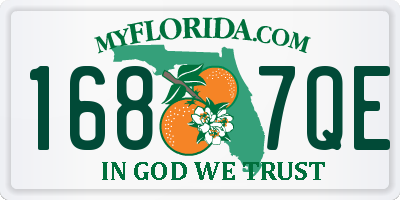 FL license plate 1687QE