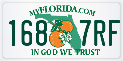 FL license plate 1687RF