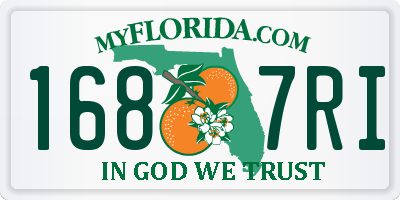 FL license plate 1687RI