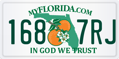 FL license plate 1687RJ