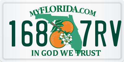 FL license plate 1687RV