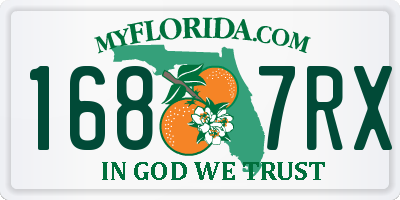 FL license plate 1687RX