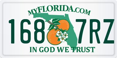 FL license plate 1687RZ