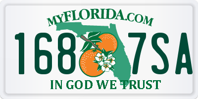 FL license plate 1687SA
