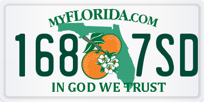 FL license plate 1687SD