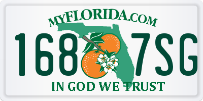 FL license plate 1687SG