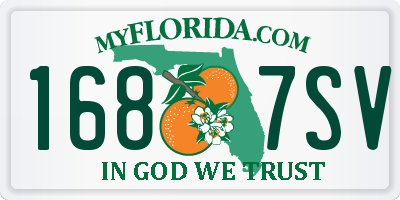 FL license plate 1687SV