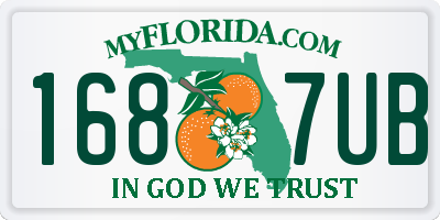 FL license plate 1687UB
