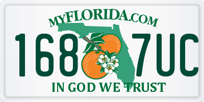 FL license plate 1687UC