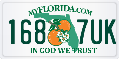 FL license plate 1687UK