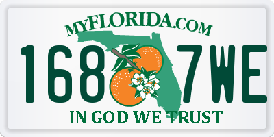 FL license plate 1687WE