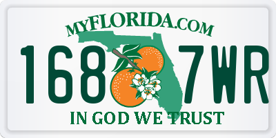 FL license plate 1687WR