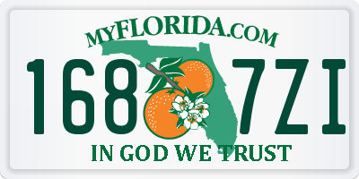 FL license plate 1687ZI