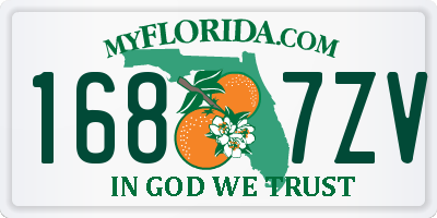 FL license plate 1687ZV