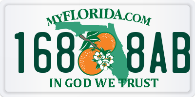 FL license plate 1688AB