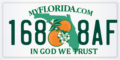FL license plate 1688AF