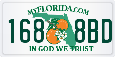 FL license plate 1688BD