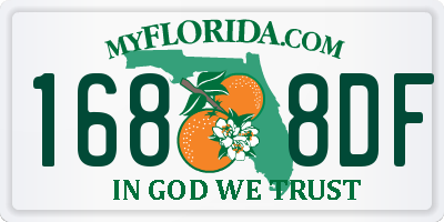 FL license plate 1688DF