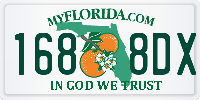 FL license plate 1688DX