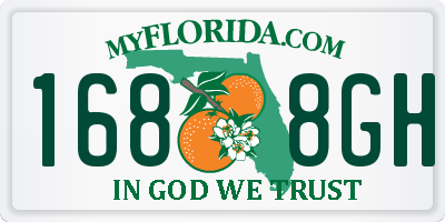 FL license plate 1688GH