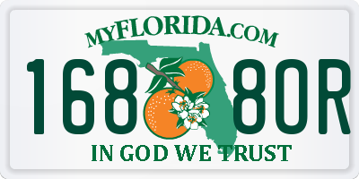 FL license plate 1688OR