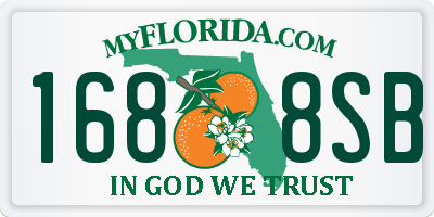 FL license plate 1688SB