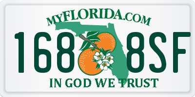 FL license plate 1688SF