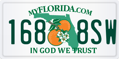 FL license plate 1688SW