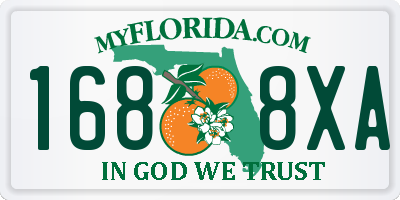 FL license plate 1688XA