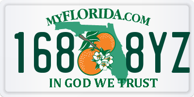 FL license plate 1688YZ