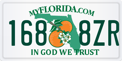 FL license plate 1688ZR