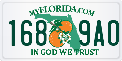 FL license plate 1689AO