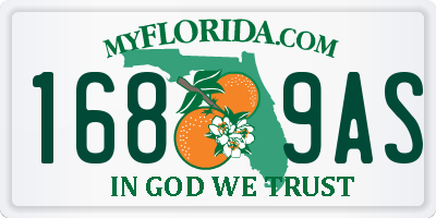 FL license plate 1689AS