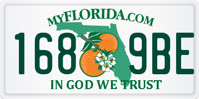 FL license plate 1689BE
