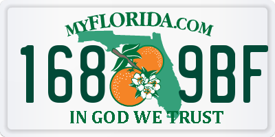 FL license plate 1689BF