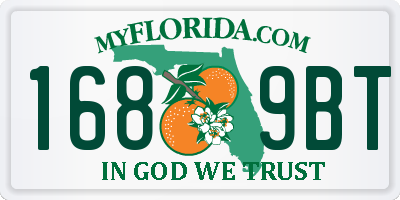 FL license plate 1689BT