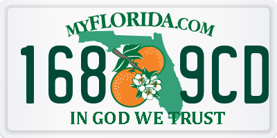FL license plate 1689CD
