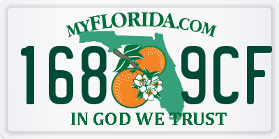 FL license plate 1689CF
