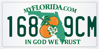 FL license plate 1689CM