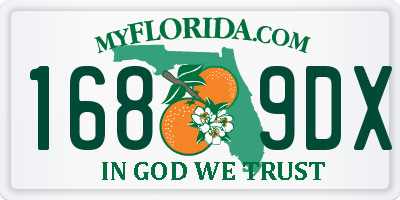 FL license plate 1689DX