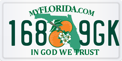 FL license plate 1689GK