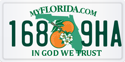 FL license plate 1689HA