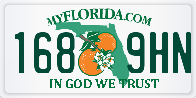 FL license plate 1689HN