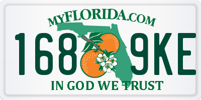 FL license plate 1689KE