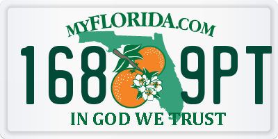 FL license plate 1689PT