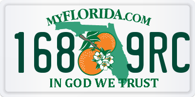 FL license plate 1689RC